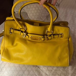 Michael Kors yellow leather purse